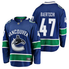 Vancouver Canucks #47 Breakaway Player Sven Baertschi Jersey Blue