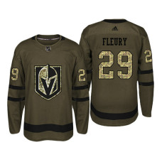 Vegas Golden Knights #29 Marc-Andre Fleury Camo Salute To Service Jersey With 2023 Stanley Cup Patch