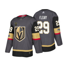 Vegas Golden Knights #29 Marc-Andre Fleury Steel Grey 2017-2018 Season Vegas Anniversary Jersey