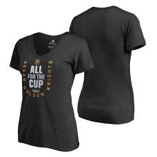 Women's Vegas Golden Knights Black 2018 Stanley Cup Playoffs Bound Team The Net V-Neck T-shirt