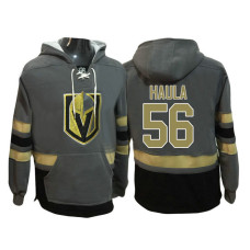 Vegas Golden Knights #56 Erik Haula Steel Gray Primary Logo Player Pullover Hoodie