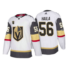 Vegas Golden Knights #56 Erik Haula White Authentic Player Away Jersey With 2023 Stanley Cup Patch