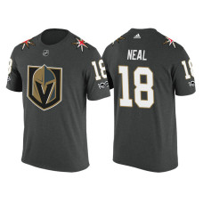 Vegas Golden Knights #18 James Neal Steel Gray Limited T-shirt With 100 Classic Patch