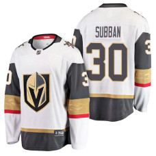 Vegas Golden Knights #30 Breakaway Player Away Malcolm Subban Jersey White