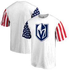 Vegas Golden Knights White Stars And Stripes T-shirt