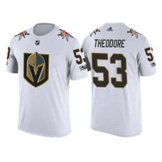 Vegas Golden Knights #53 Shea Theodore White Limited T-shirt With 100 Classic Patch