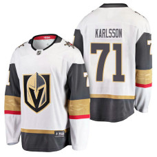 Vegas Golden Knights #71 Breakaway Player Away William Karlsson Jersey White With 2023 Stanley Cup Patch