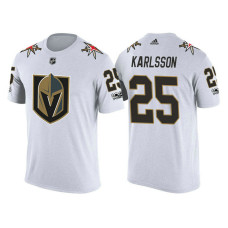 Vegas Golden Knights #25 William Karlsson White Limited T-shirt With 100 Classic Patch