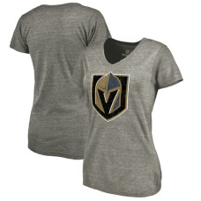 Women's Vegas Golden Knights Heather Gray Primary Logo Tri-Blend T-shirt