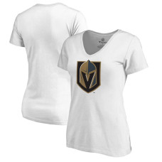 Women's Vegas Golden Knights White Alternate Logo V-neck T-shirt