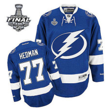 Tampa Bay Lightning Victor Hedman #77 Royal Blue 2022 Stanley Cup Finals patch Home Jersey