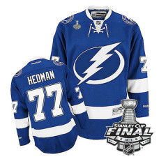 Tampa Bay Lightning Victor Hedman #77 Blue 2016 Stanley Cup Home Finals Jersey