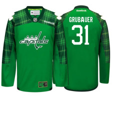 Washington Capitals #31 Philipp Grubauer Kelly Green Patty's Pride St. Patrick's Day Jersey