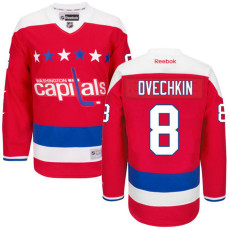 Alex Ovechkin #8 Washington Capitals Red Premier Alternate Jersey