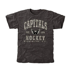 Washington Capitals Black Camo Stack Tri-Blend T-Shirt