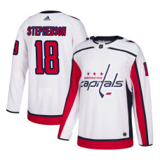 Washington Capitals #18 White Authentic Away Chandler Stephenson Jersey