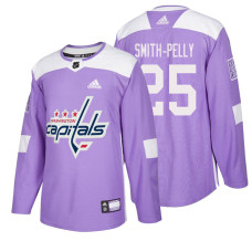 Washington Capitals #25 Devante Smith-Pelly Purple Hockey Fights Cancer Authentic Jersey