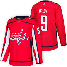 Washington Capitals #9 Dmitry Orlov Red 2018 New Season Home Authentic Jersey With Anniversary Patch