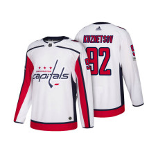 Washington Capitals #92 Evgeny Kuznetsov White 2018 Season Anniversary Patch Team Road Jersey