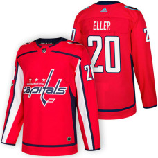 Washington Capitals #20 Lars Eller Red 2018 New Season Home Authentic Jersey With Anniversary Patch