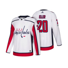 Washington Capitals #20 Lars Eller White 2018 Season Anniversary Patch Team Road Jersey