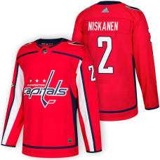 Washington Capitals #2 Matt Niskanen Red 2018 New Season Home Authentic Jersey With Anniversary Patch