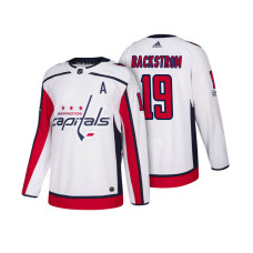 Washington Capitals #19 Nicklas Backstrom White 2018 Season Anniversary Patch Team Road Jersey