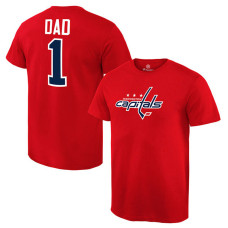 Washington Capitals Red Number One Dad T-Shirt