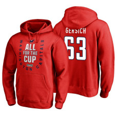 Washington Capitals #63 Shane Gersich Red 2018 Stanley Cup Playoffs Hoodie