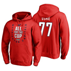 Washington Capitals #77 T.J. Oshie Red 2018 Stanley Cup Playoffs Hoodie