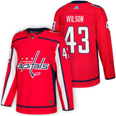 Washington Capitals #43 Tom Wilson Red 2018 New Season Home Authentic Jersey With Anniversary Patch