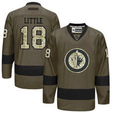 Winnipeg Jets Bryan Little #18 Green Camo Player Jersey