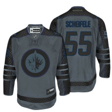 Winnipeg Jets #55 Mark Scheifele Storm Cross Check Fashion Jersey