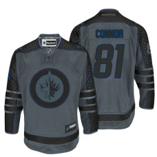 Winnipeg Jets #81 Kyle Connor Storm Cross Check Fashion Jersey