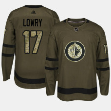 Winnipeg Jets #17 Camo Salute To Service Adam Lowry Jersey