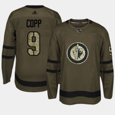 Winnipeg Jets #9 Camo Salute To Service Andrew Copp Jersey