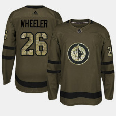 Winnipeg Jets #26 Camo Salute To Service Blake Wheeler Jersey