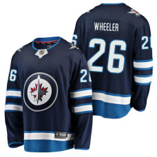 Winnipeg Jets #26 Breakaway Player Blake Wheeler Jersey Navy