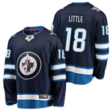 Winnipeg Jets #18 Breakaway Player Bryan Little Jersey Navy