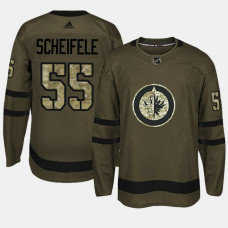 Winnipeg Jets #55 Camo Salute To Service Mark Scheifele Jersey