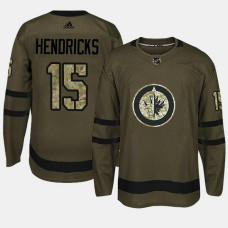 Winnipeg Jets #15 Camo Salute To Service Matt Hendricks Jersey