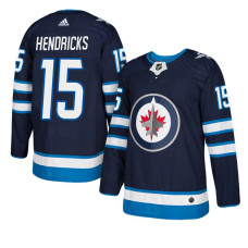 Winnipeg Jets #15 Navy Authentic Home Matt Hendricks Jersey