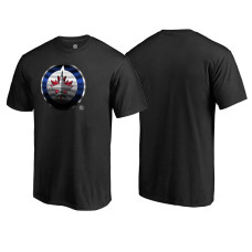 Winnipeg Jets Black Crew Neck Midnight Mascot Team T-shirt