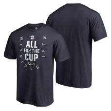 Winnipeg Jets Navy 2018 Stanley Cup Playoffs Bound Behind The Net T-shirt