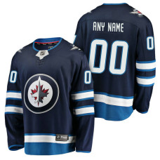 Winnipeg Jets 2018 Fanatics Branded Custom Jersey Navy