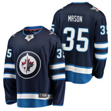 Winnipeg Jets #35 Breakaway Player Steve Mason Jersey Navy