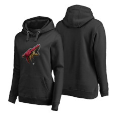 Women's Arizona Coyotes Midnight Mascot Primary Hoodie Black