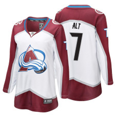 Women's Colorado Avalanche #7 Mark Alt Fanatics Branded Breakaway White Away With Jersey 2022 Stanley Cup Champions Patch