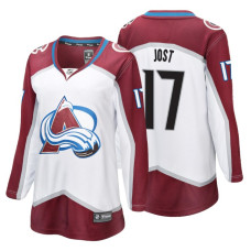 Women's Colorado Avalanche #17 Tyson Jost Fanatics Branded Breakaway White Away jersey