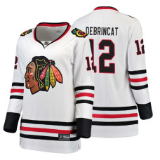 Women's Chicago Blackhawks #12 Alex DeBrincat Fanatics Branded Breakaway White Away jersey